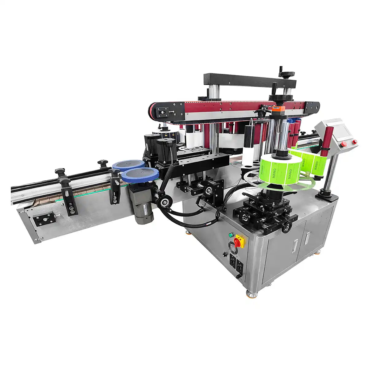 Máy dán nhãn tự động hai mặt chai phẳng, Máy dán nhãn chai phẳng